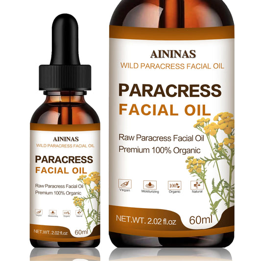 AIninas Paracress Facial Oil - 100% Organic Anti-Aging Face Oil for Wrinkle Reduction Intense Hydration Skin - Targets Fine Lines Dark Spots- For All Skin Types 2.02 fl.oz